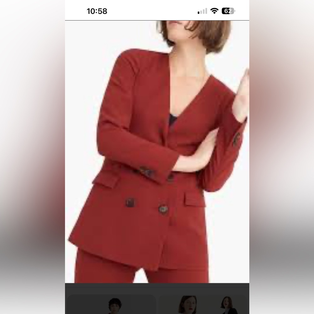 J. Crew Women's Elegant Burgundy Blazer